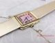 2017 Copy Cartier Tank Solo 24mm Gold Pink Face Silk Strap Watch (3)_th.jpg